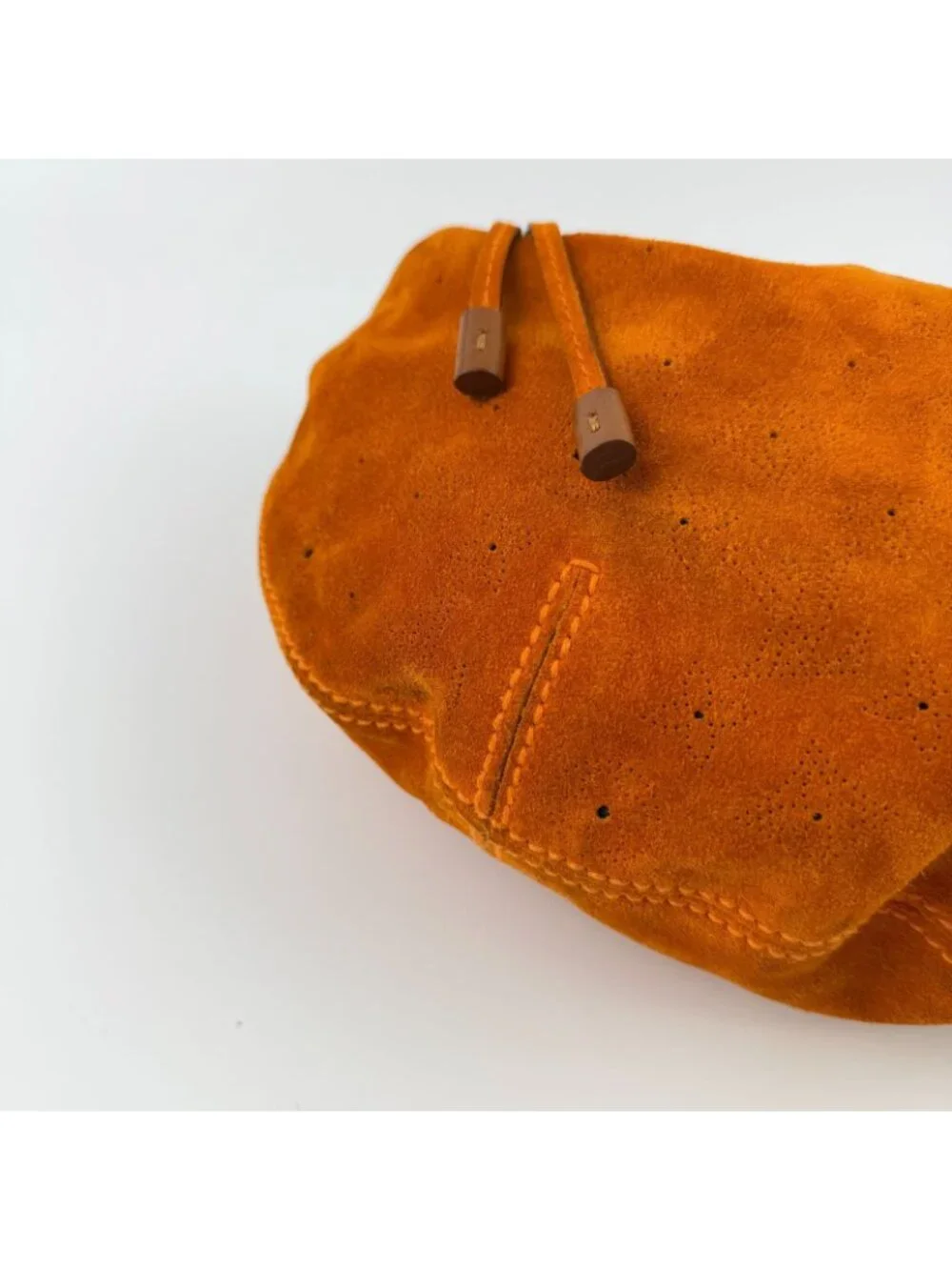Louis Vuitton Monogram GM Shoulder Bag Bo Orange Suede Vintage - Picture 8 of 15
